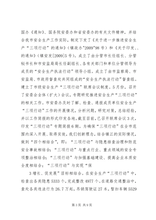 在市安委会主任(扩大)会议上的汇报.docx