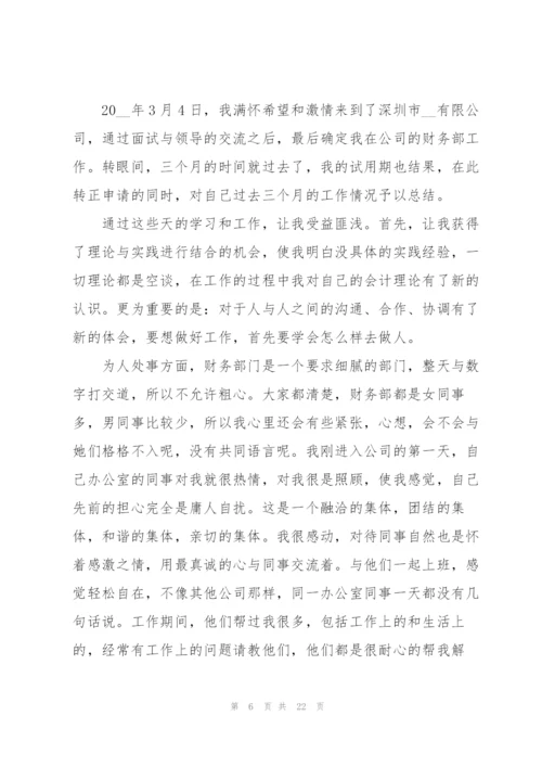 2022年会计试用期个人工作总结7篇.docx