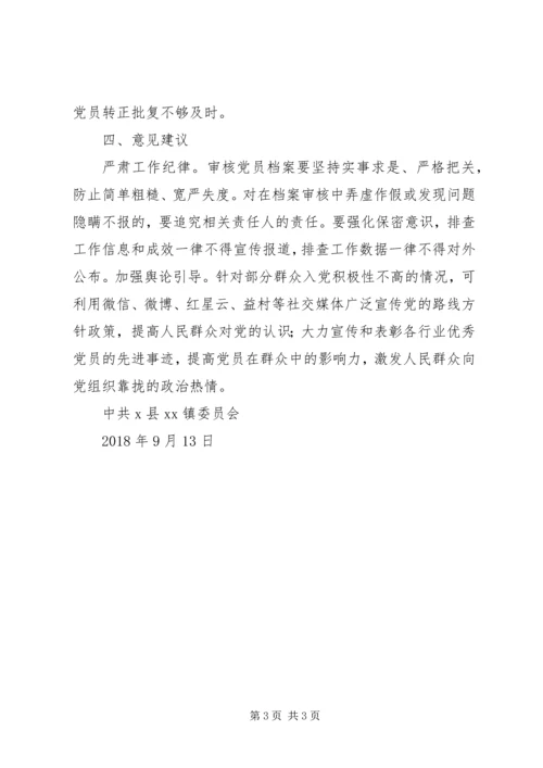 党员发展工作调研排查情况汇报.docx