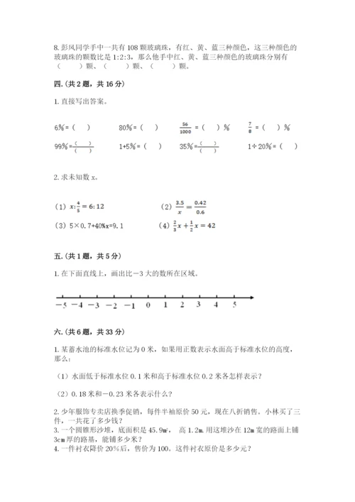 小升初数学综合模拟试卷带答案（突破训练）.docx