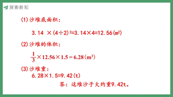 新人教版数学六年级下册3.2.2  圆锥的体积课件