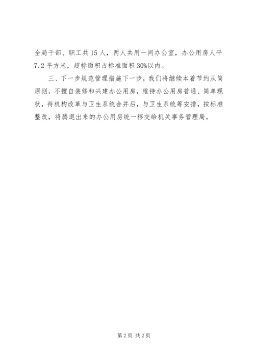 县计生局办公用房清理整改情况汇报.docx