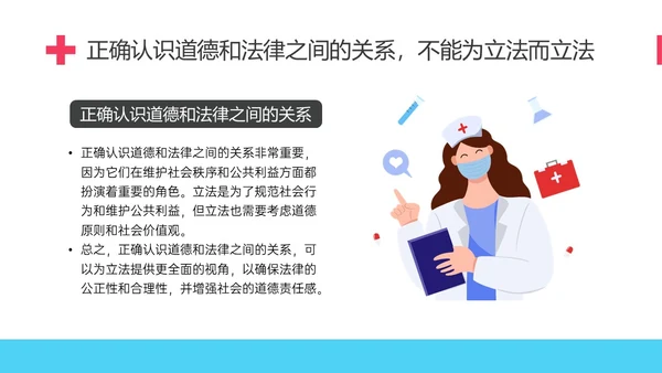 红蓝简约形状护理伦理学培训PPT课件