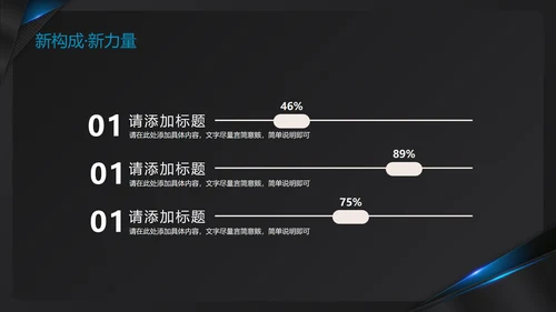 黑色商务风部门总结会议PPT模板