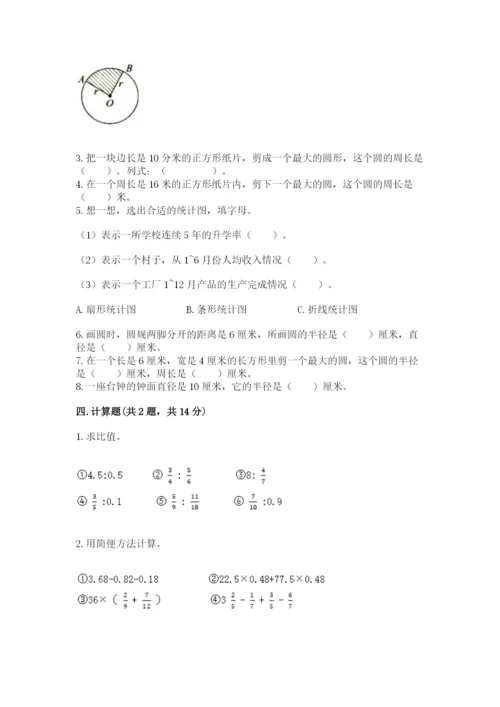 人教版六年级上册数学期末测试卷含答案解析.docx