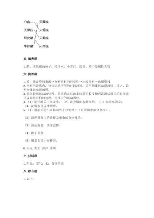 教科版小学科学三年级下册期末测试卷【word】.docx