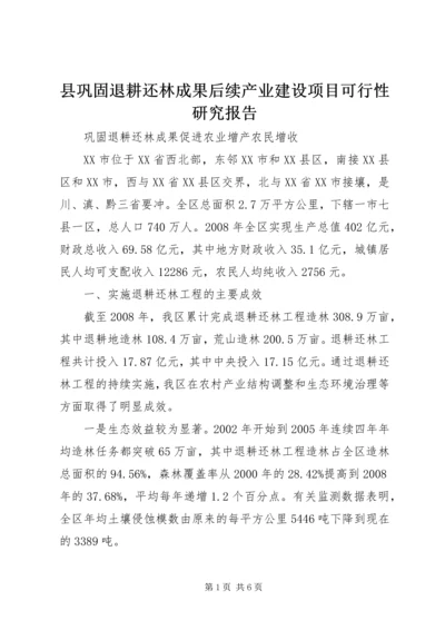 县巩固退耕还林成果后续产业建设项目可行性研究报告 (4).docx