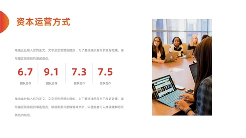 橙色商务商业计划书招商PPT模板