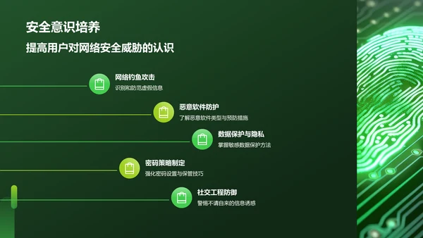 绿色科技风网络安全PPT模板