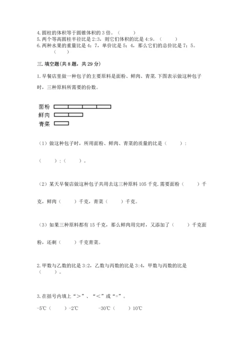 人教版六年级下册数学期末测试卷精品【突破训练】.docx
