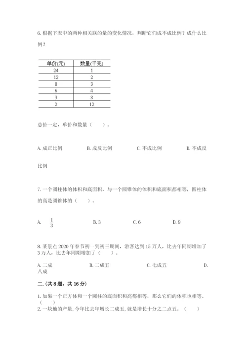 苏教版数学小升初模拟试卷精品（名师系列）.docx