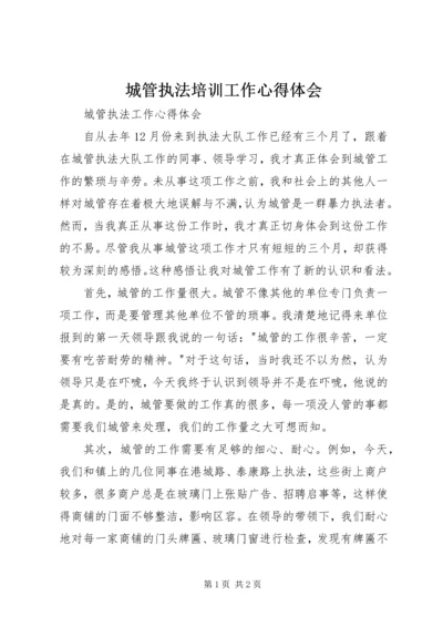 城管执法培训工作心得体会 (4).docx