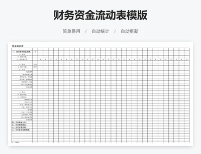 财务资金流动表模版