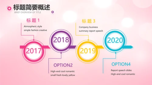 粉色卡通公司10周年庆ppt活动策划方案