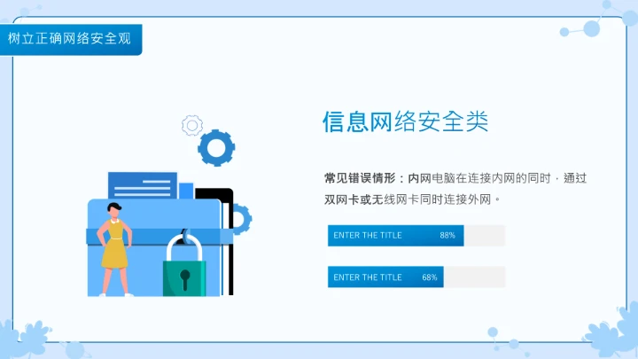 小学生主题班会通用版 网络安全学习班会课件