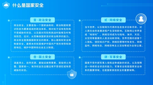 蓝色科技渐变国家安全教育日主题班会PPT模板