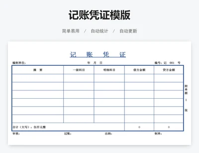 记账凭证模版