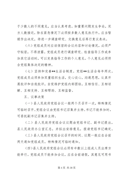 人民政府党组工作制度.docx