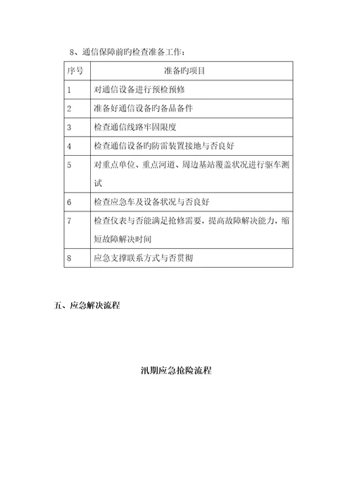 汛期应急全新预案样本