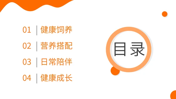 宠物健康饲养专题介绍通用PPT模板