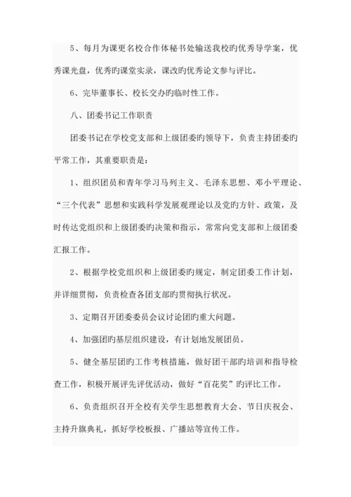 学校各部门工作职责及管理制度汇编.docx