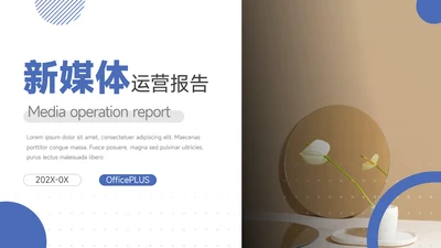 蓝色实用欧美风新媒体运营报告PPT