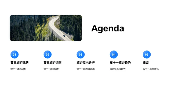 双十一旅游行业分析报告PPT模板