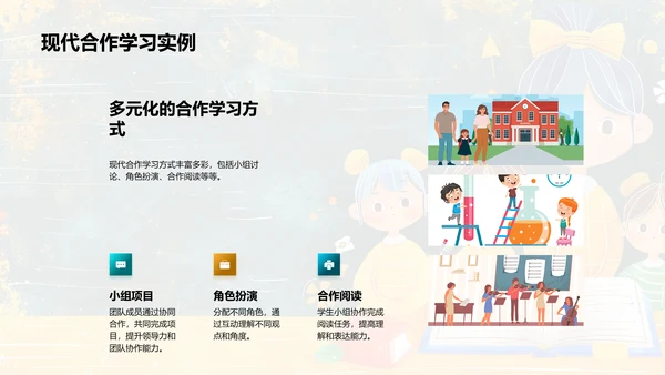 合作学习实践PPT模板