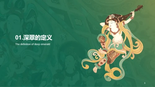 绿色国风中国传统配色深绿介绍PPT模板