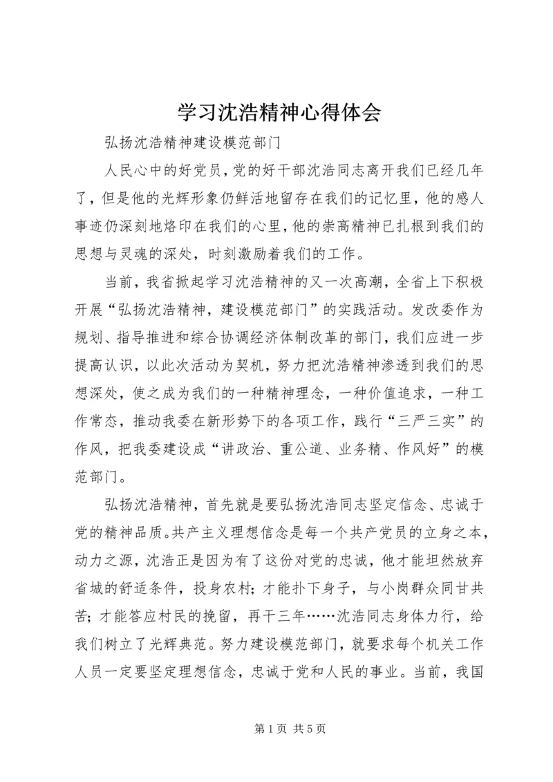 学习沈浩精神心得体会 (3).docx