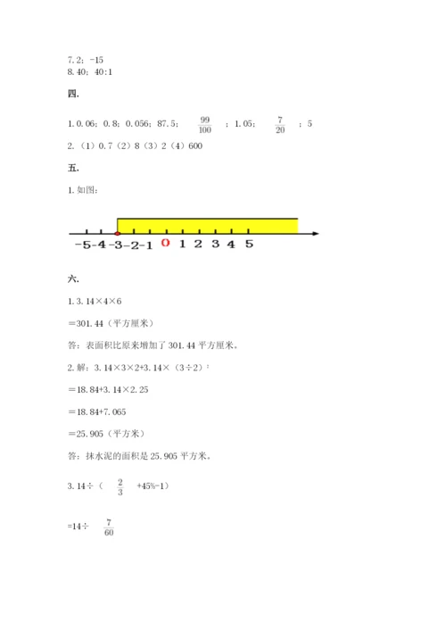 最新苏教版小升初数学模拟试卷（考点梳理）.docx