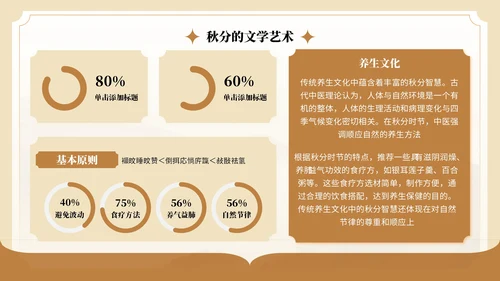 棕色中国风秋分节气介绍PPT模板