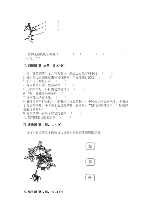 教科版一年级上册科学期末测试卷各版本.docx