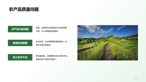 绿色插画农田观察与体验研究报告PPT模板