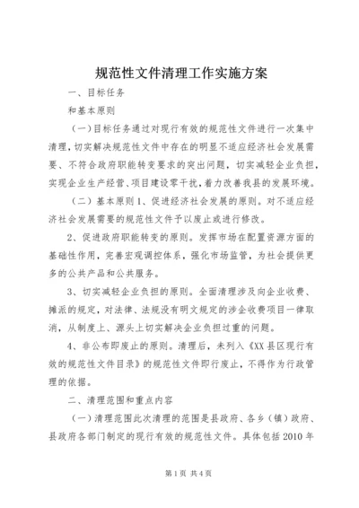 规范性文件清理工作实施方案.docx