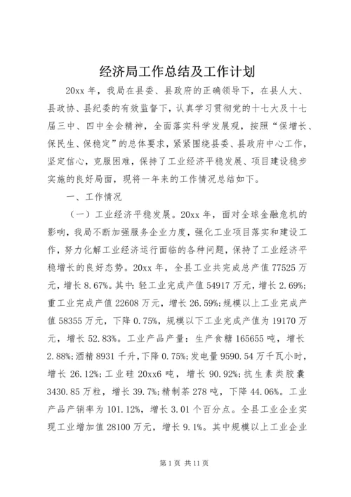 经济局工作总结及工作计划.docx