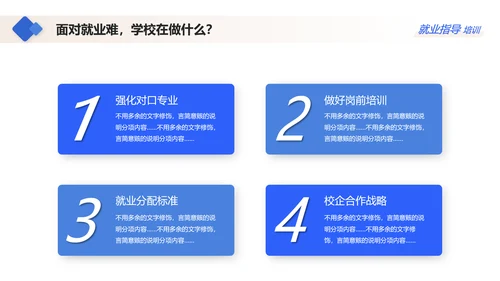 蓝色大学生就业指导指南通用PPT模板