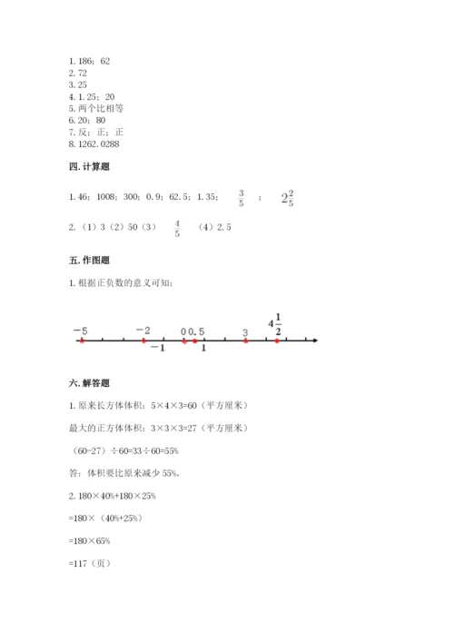 彰武县六年级下册数学期末测试卷（模拟题）.docx