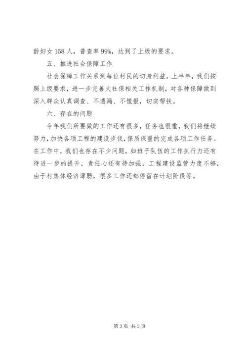 村政府上半年工作总结和下半年工作计划 (4).docx