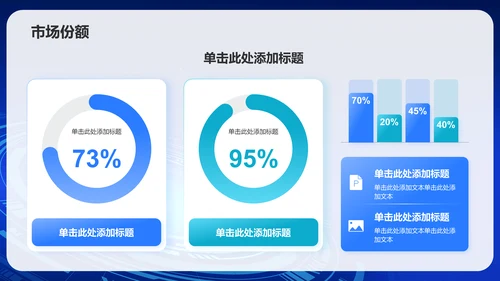 蓝色科技风IT互联网业绩回顾PPT模板