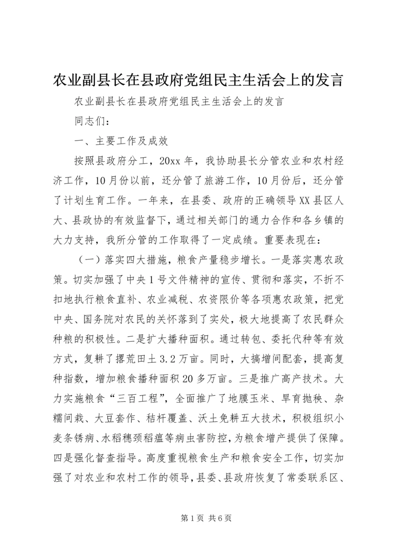 农业副县长在县政府党组民主生活会上的发言 (2).docx