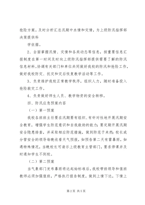 马场镇波那小学汛期安全工作应急预案.docx