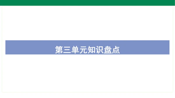 统编版语文三年级上册期中复习单元知识盘点  课件