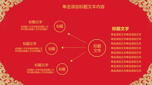 红色大气开业庆典欧式风格PPT模板