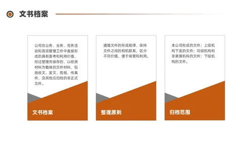 红色水彩简约商务档案管理企业培训PPT课件