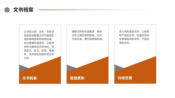 红色水彩简约商务档案管理企业培训PPT课件
