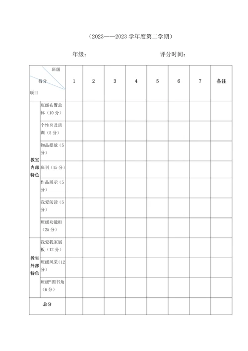 岑巩三小班级文化建设评比活动方案.docx