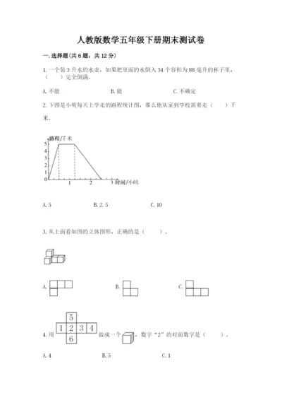 人教版数学五年级下册期末测试卷（达标题）word版.docx