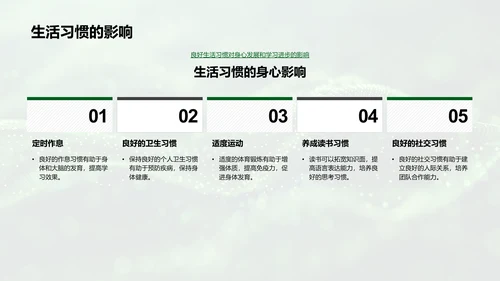 健康生活与学习PPT模板