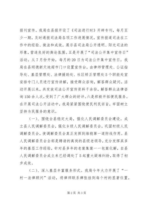 司法公开落实情况汇报材料 (2).docx